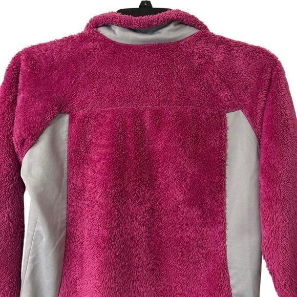 COLUMBIA Fuchsia And Gray Full Zip Sherpa Coat Size Medium - Picture 7 of 9